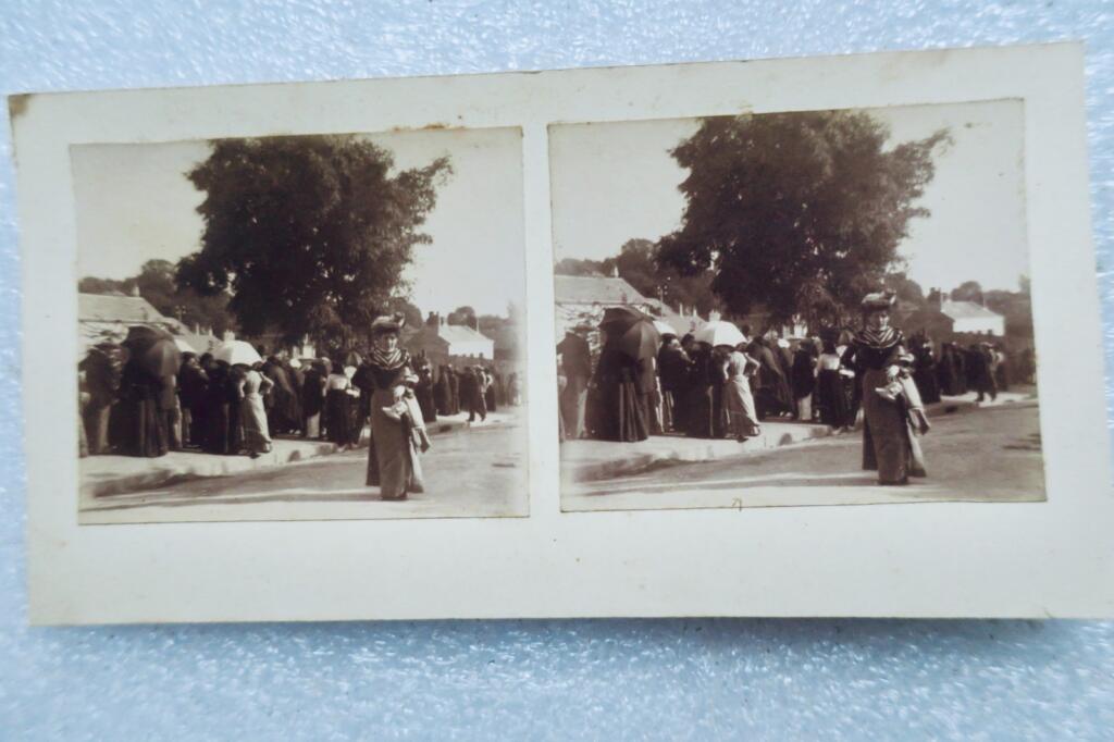 LE HAVRE 76 Sanvic jour de la cavalcade 1901 carte stéréo