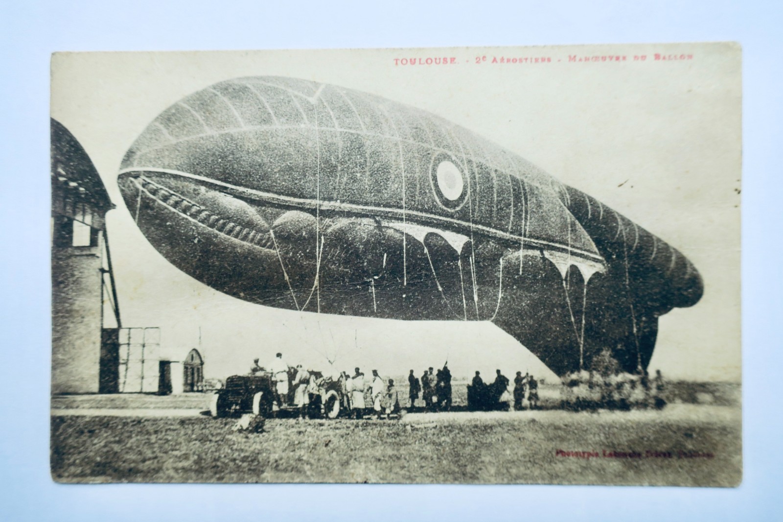 トゥールーズ第2飛行船隊：気球操縦法<span class="lla-card-orig-wrap"><span class="lla-card-orig">❦ Toulouse 2e aérostiers manoeuvre de ballon</span></span> - La Librairie Antique
