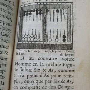 Jeu du trictrac , comme on le joue aujourd'huy. Enrichy de figures