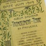 Gedenkalbum des Erdbebens von Provence 1909