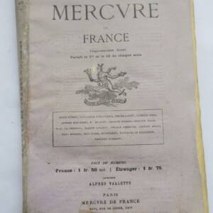 Mercure de France, n°472, 1918 Apollinaire...