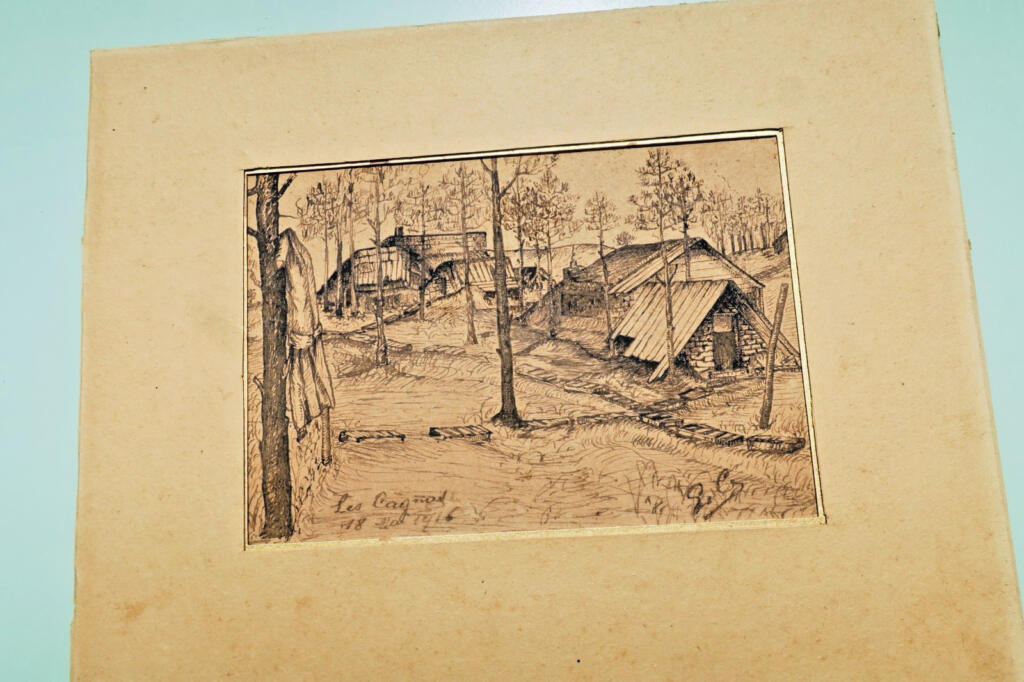 Soldier sketch from WWI trenches
