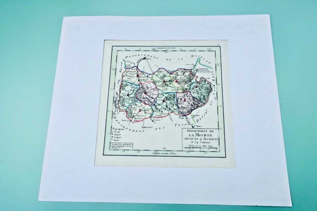 Original XVIII Century Map of Meurthe