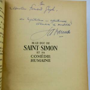 LA VARENDE M. le Duc de Saint-Simon et sa comédie humaine + dédicace