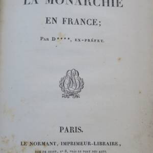 Monarchie 1822 de la monarchie en France