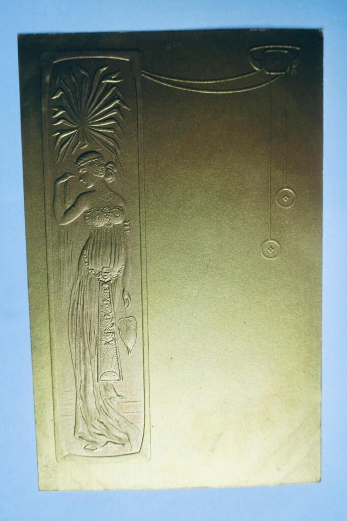 Jugendstil vergoldet und geprägt