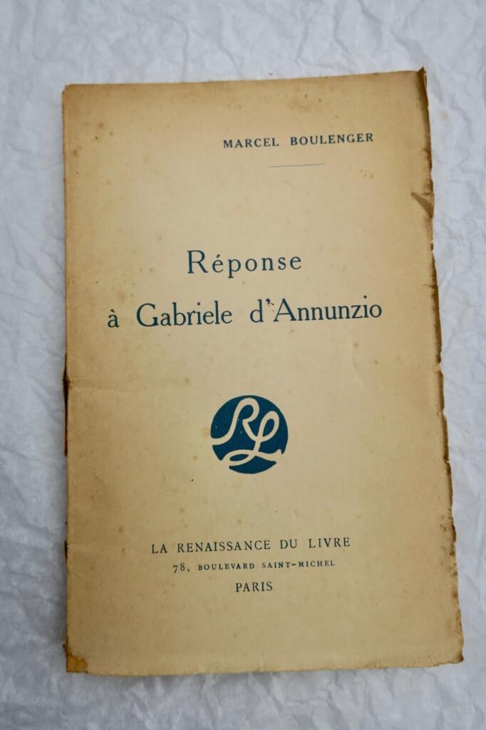 REPONSE A GABRIELE D&rsquo;ANNUNZIO