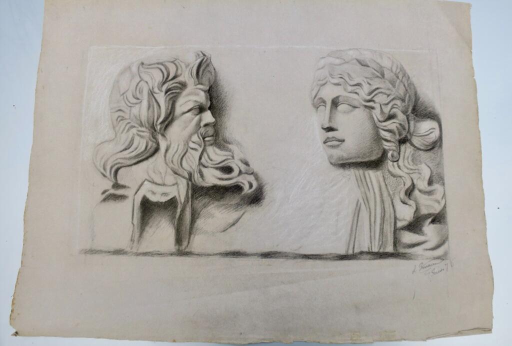 Original Charcoal Drawing on Laid Paper