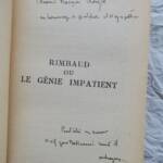 MONDOR RIMBAUD OU LE GENIE IMPATIENT SP + dédicace - La Librairie Antique