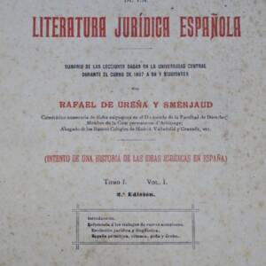 Historia de la literatura jurídica española 1906
