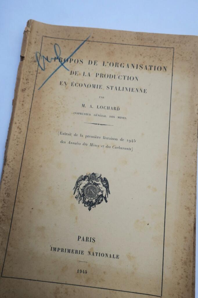 Stalin's economic organization and production methods