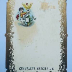 CHAMPAGNE !! MERCIER Epernay 4 MENUS vierges