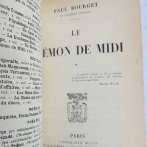 BOURGET Le démon de midi