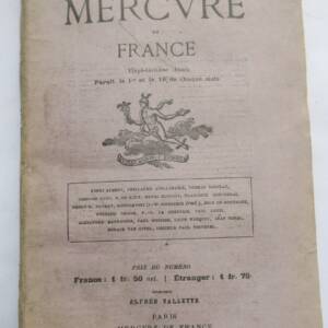 Mercure de France, n°448, 1917 Apollinaire...