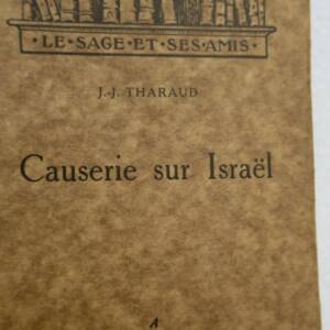 THARAUD Causerie sur Israël ex. papier Madagascar