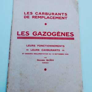 gazogènes, carburants de remplacement 1940