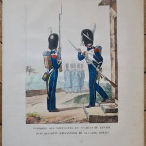 Voltigeurs garde royale 39x55,5 cm lithographie