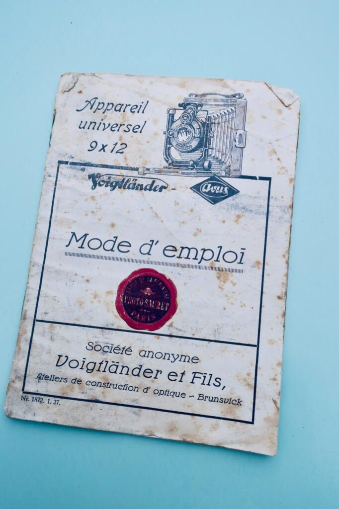 Voigtländer Universal 9x12 Camera Manual