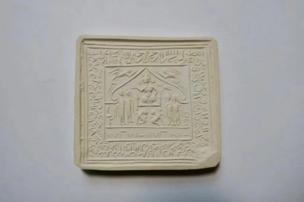 Gipsmedaille 40 x 42 mm