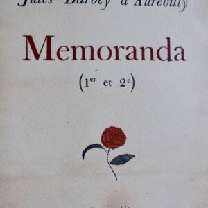 BARBEY d’AUREVILLY (Jules) Memoranda (1er et 2e) sur vélin
