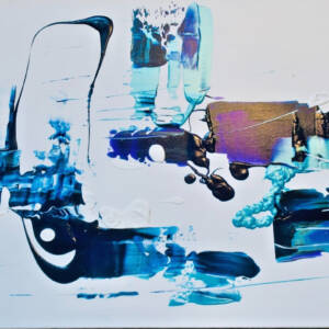 Peinture acrylique 40 x 80 cm. sur cadre en bois