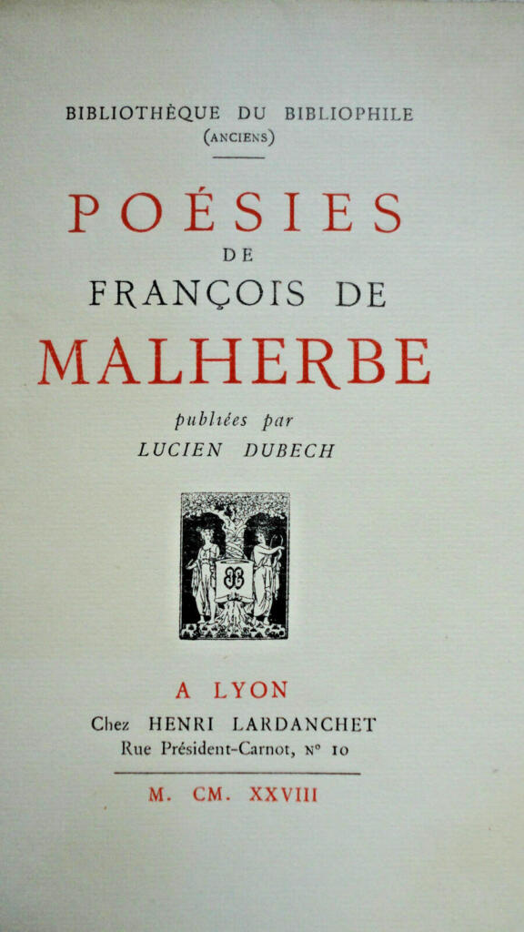 Poems of François de Malherbe