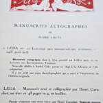 Louÿs Manuscrits de Pierre Louÿs et de divers auteurs contemporains 1926