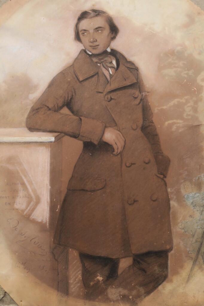19th Century Portrait Pastel Study