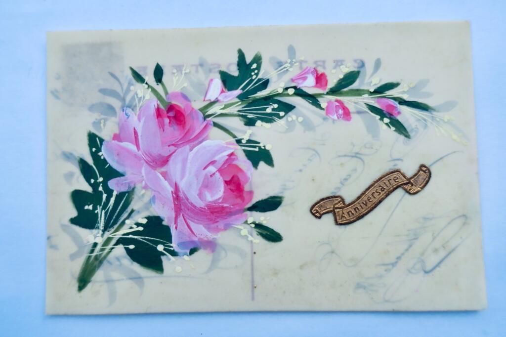Handgemachte Postkarte von 1909