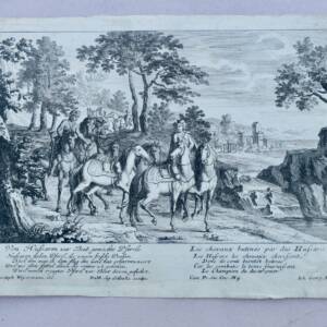 Hussards 32 x 22 cm. gravure sur acier