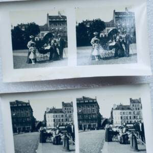 LE HAVRE place Gambetta 1907 carte stéréo x 2