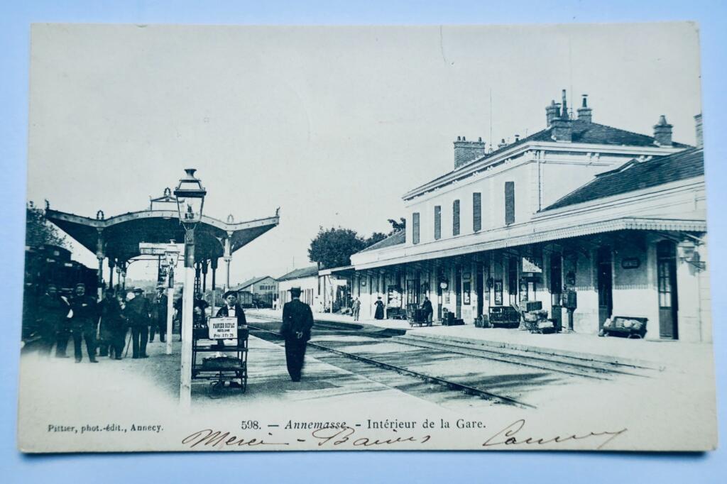 Annemasse 74 intérieur de la gare 1903