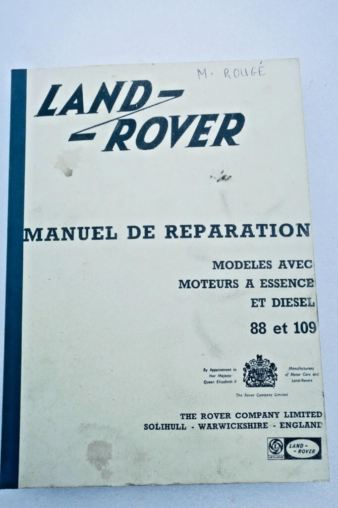 Land-Rover manuel de réparation moteurs à essence et diesel 88 & 109