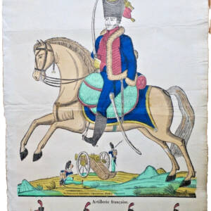 cannonier de la garde royale 43,5 x 66 cm aquarellée