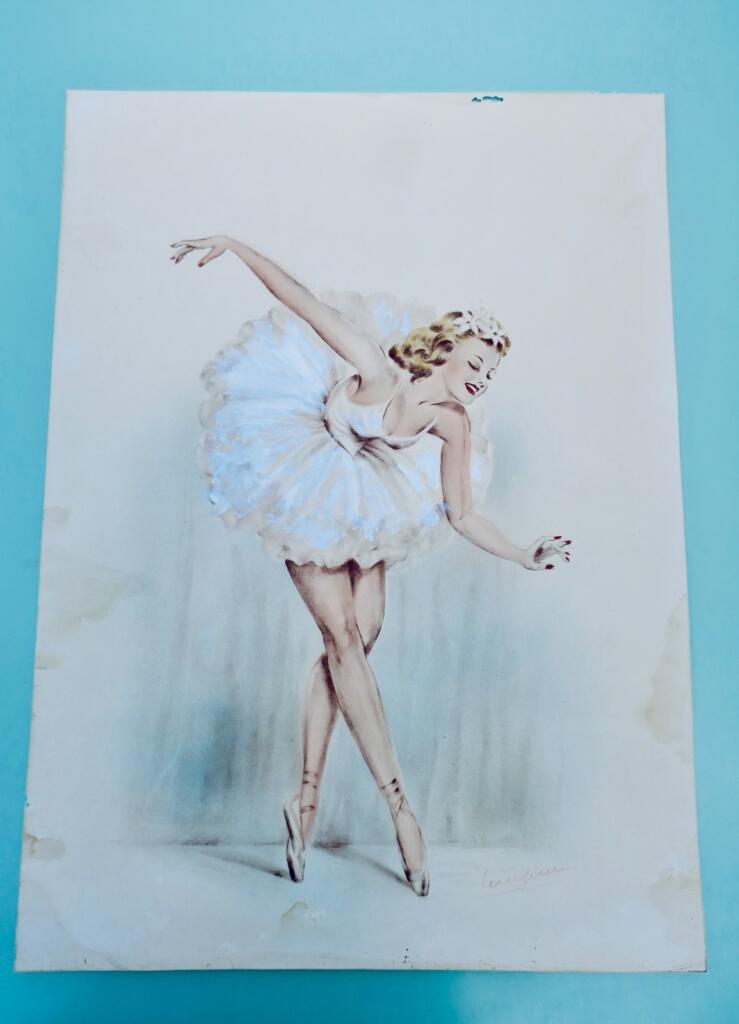 Danse ballerine lithographie/gouache