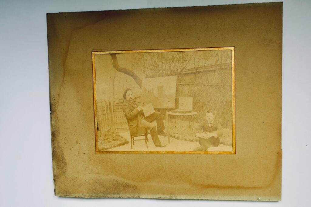 artiste peintre vers 1891 à identifier photographie originale 13 x 18 cm.
