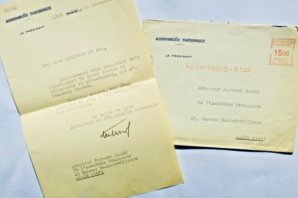Eigenständiger Brief von HERRIOT an GREGH