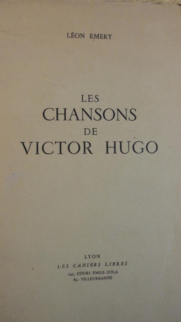 Victor Hugo's Songs - Musical Adaptations