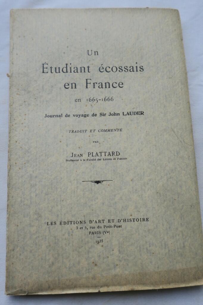 スコットランド学生のフランス紀行 1665-1666年