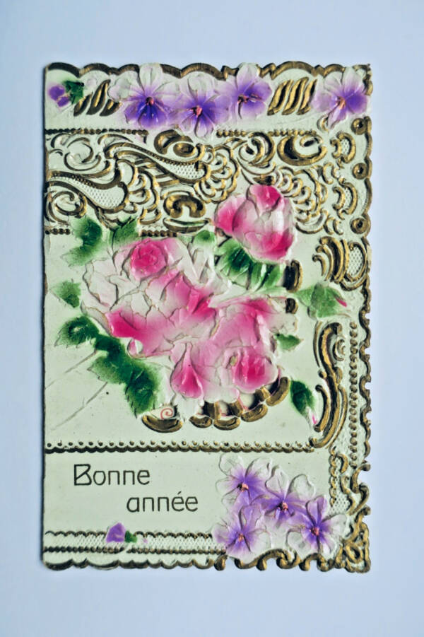Bonne année (motif ajouré et gaufré)