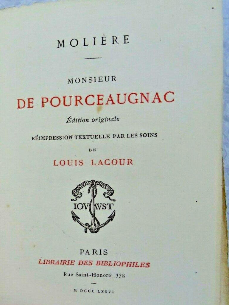 Molières Komisches Meisterwerk auf Velinpapier