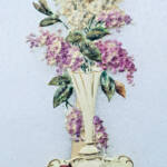 Vase & composition floral 85 x 200 mm.