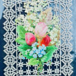 Canivet au bouquet 92 x 138 mm. authentique
