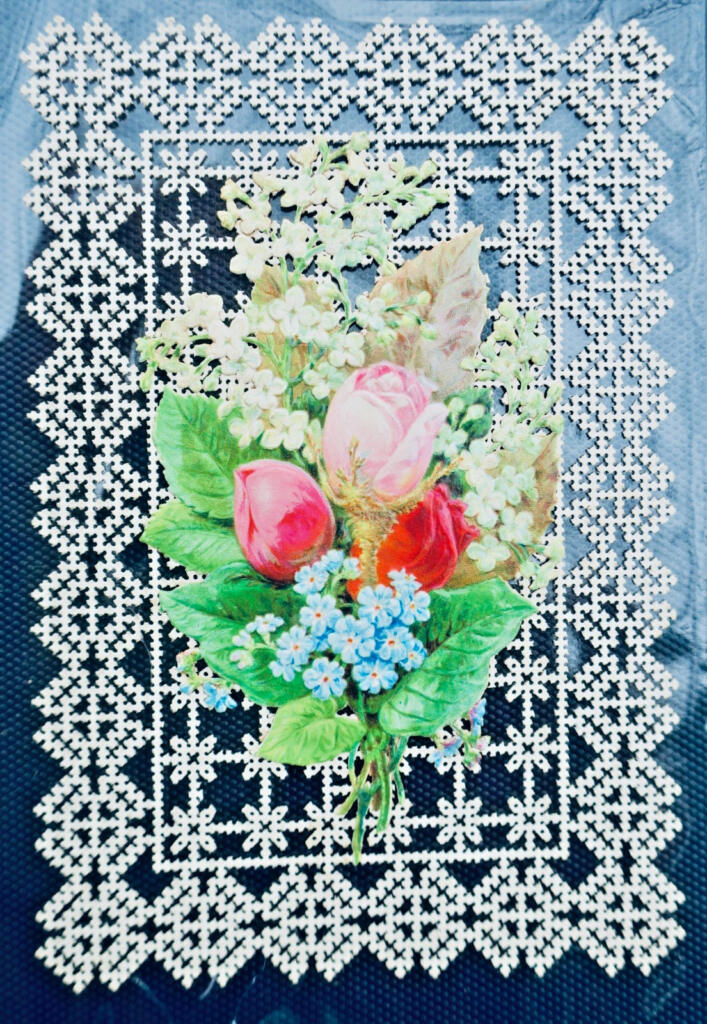 Canivet au bouquet 92 x 138 mm. authentique