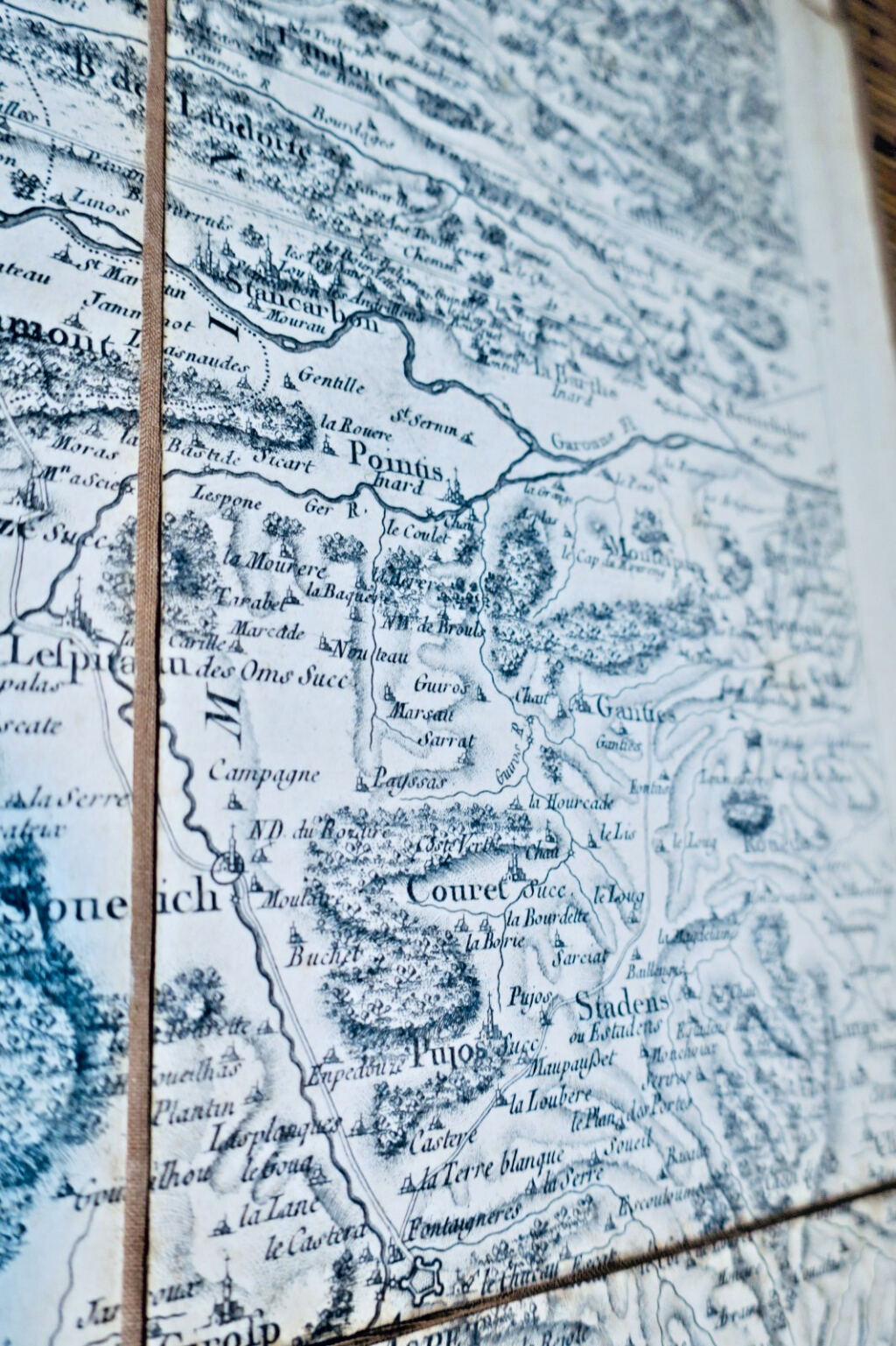 Historical map of Tarbes region