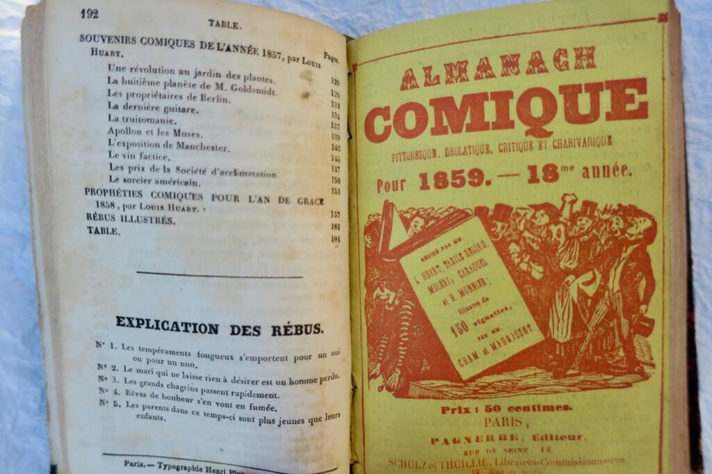 Comic Almanac with Satirical Illustrations