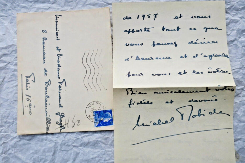 Autographed Letter by Michel ROBIDA to Poet Fernand Gregh