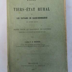 Normandie Essai sur le tiers-état rural, ou les Paysans 1891