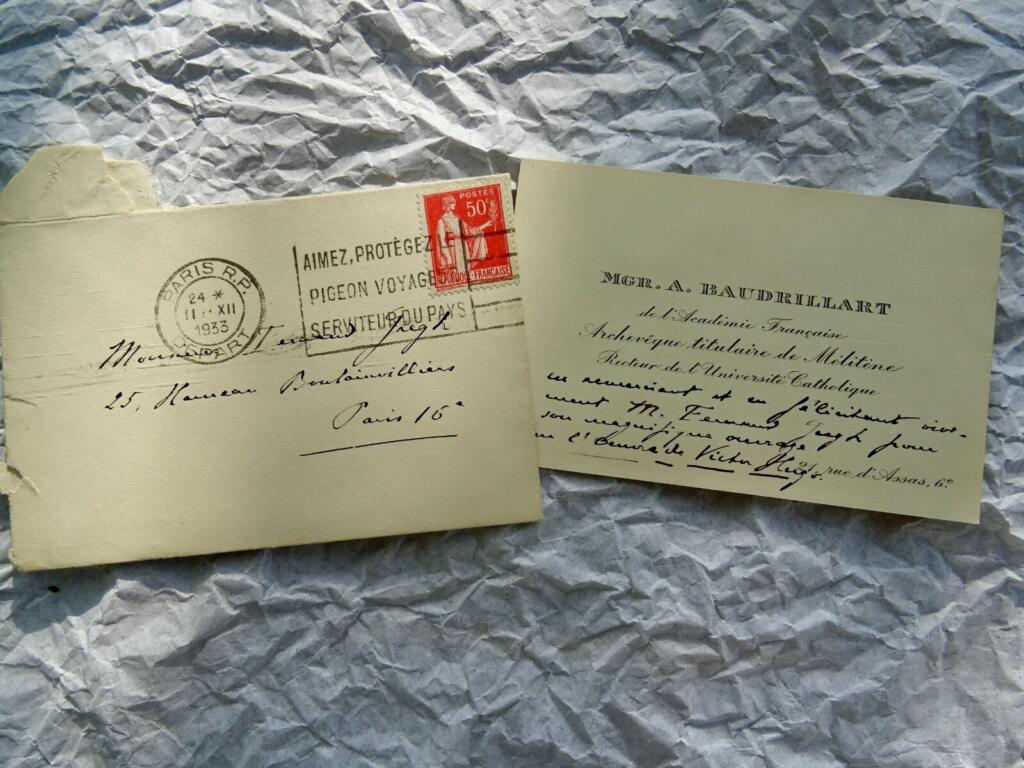 Autographed Letter to Poet Fernand Gregh