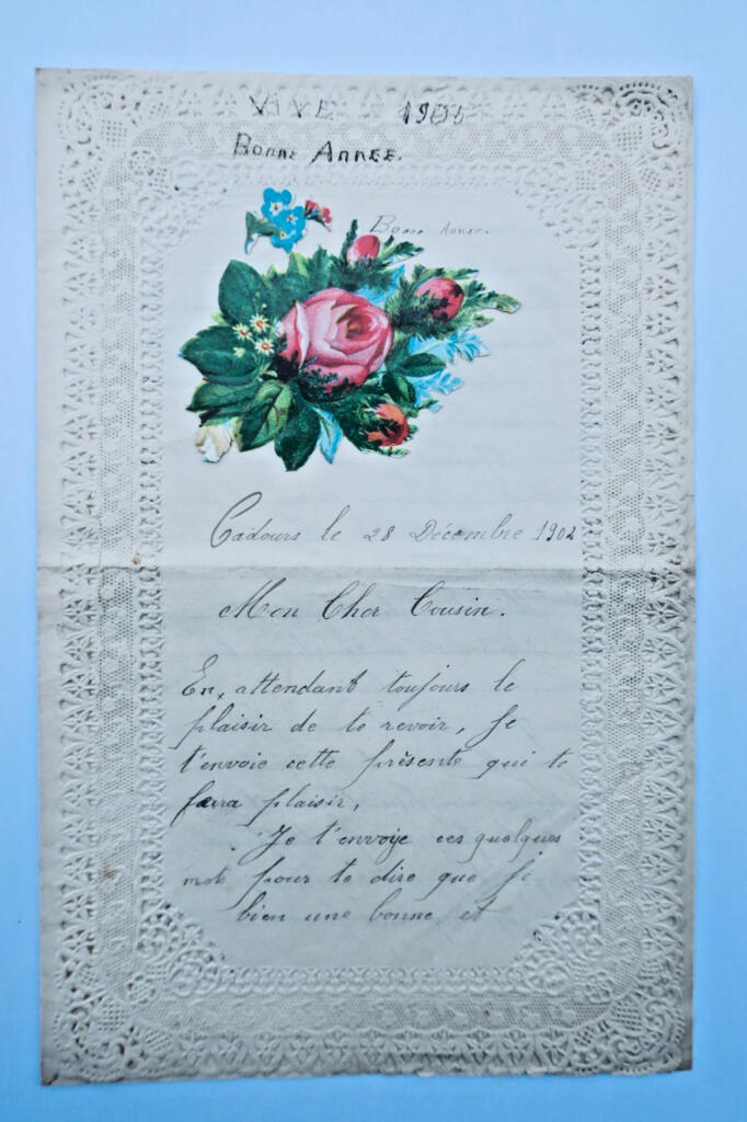 Elegant New Year's Letter with Ornamental Margins
